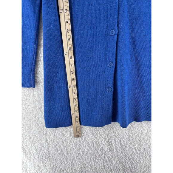 Eileen Fisher Women's Size Small Blue Wool Cashmere Blend Cardigan Sweater - Picture 2 of 9